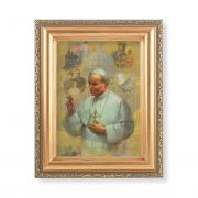 Blessed John Paul II Print w/Print w/Antique Gold Frame