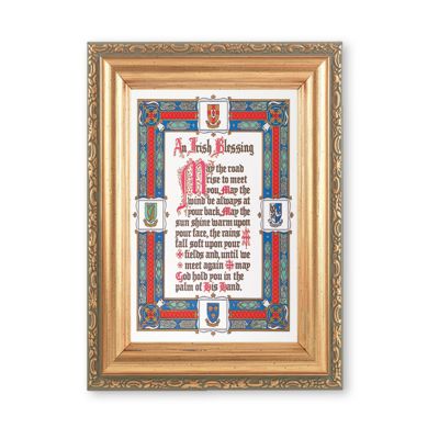 Irish Blessing Italian Lithograph w/Antique Gold Frame (2 Pack) - 846218070325 - 461-643