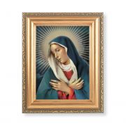Our Lady Of Divine Mercy Print w/Antique Gold Frame
