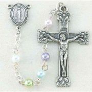 4mm Multi-Color Imitation Pearl Bead First Communion Rosary