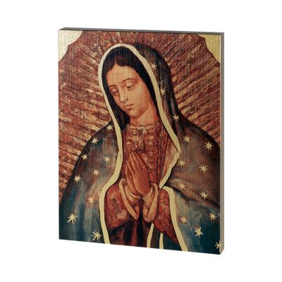 Our Lady Of Guadalupe Bust Large Gold Embossed Plaque - 846218051522 - 520-217