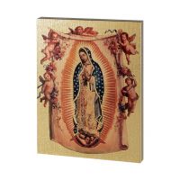 Our Lady Of Guadalupe Large Gold Embossed Plaque