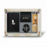 6 Piece Deluxe First Communion Gift Set Black
