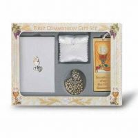 6 Piece Deluxe First Communion Gift Set White