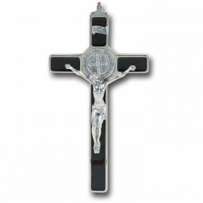 7-3/4 inch Black Enameled Saint Benedict Crucifix - 846218028425 - 2160