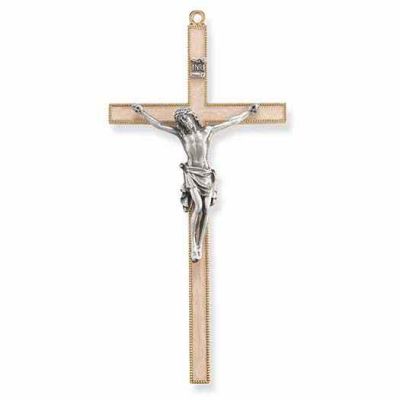 7 inch Pearlized Gold Plated Cross with Genuine Pewter - 846218023802 - 50P-7G9