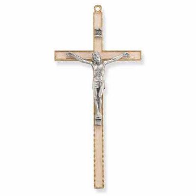 7 inch Pearlized Gold Plated First Communion Cross - 846218023857 - 41P-7G9