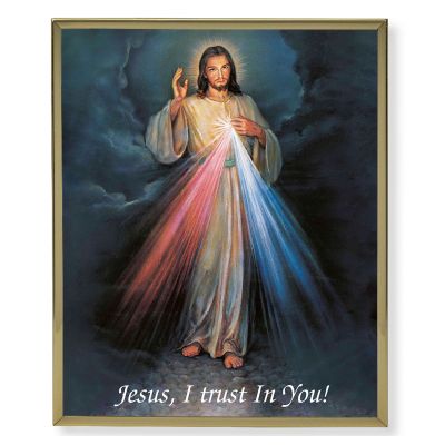 Divine Mercy 8x10 inch Gold Framed Everlasting Plaque (2 Pack) - 846218041288 - 810-123