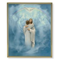 Christ Welcoming Home 8x10in Gold Framed Everlasting Plaque