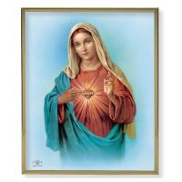 Immaculate Heart Of Mary 8x10 Gold Framed Plaque