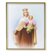 Our Lady Of Mount Carmel 8x10 Gold Framed Everlasting Plaque