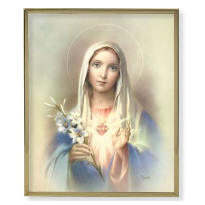 Immaculate Heart Mary 8x10in Gold Framed Everlasting Plaque (2 Pack) - 846218041226 - 810-211