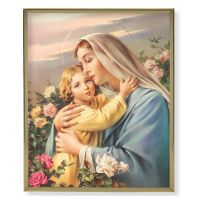 Madonna And Child 8x10 inch Gold Framed Everlasting Plaque