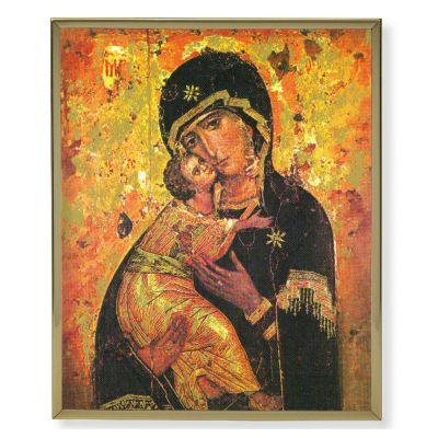 Our Lady Of Vladimir 8x10 inch Gold Framed Everlasting Plaque (2 Pack) - 846218041660 - 810-242