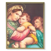 Raphael-madonna And Child 8x10 Gold Framed Everlasting Plaque