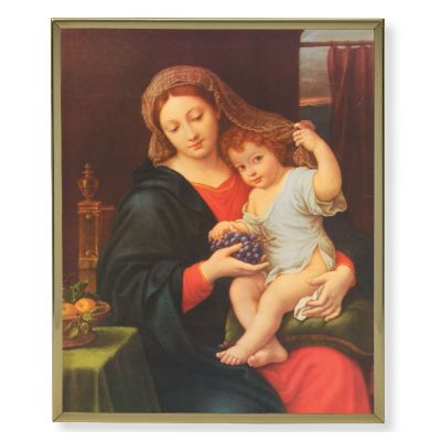 Madonna Of The Grapes 8x10in Gold Framed Everlasting Plaque (2 Pack) - 846218041707 - 810-246