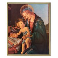 Botticelli-Madonna & Child 8x10 Gold Framed Plaque