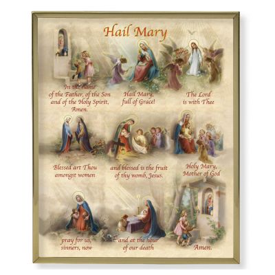 Hail Mary 8x10 inch Gold Framed Everlasting Plaque (2 Pack) - 846218041899 - 810-249