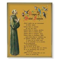 Prayer Of Saint Francis 8x10in Gold Framed Everlasting Plaque