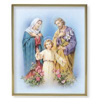 The Holy Family 8x10 in. Gold Framed Everlasting Plaque
