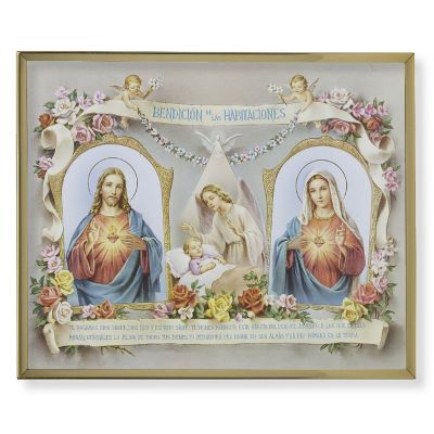Spanish Baby Room Blessing Gold Framed Everlasting Plaque (2 Pack) - 846218042049 - 810-389