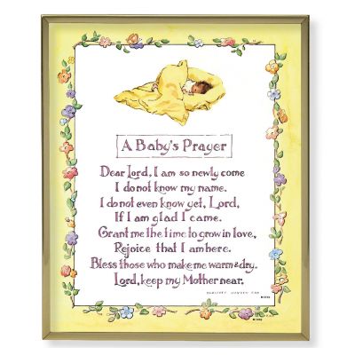 A Baby Prayer 8x10 inch Gold Framed Everlasting Plaque (2 Pack) - 846218042162 - 810-391