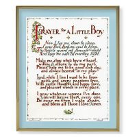 Prayer For A Little Boy 8x10in Gold Framed Everlasting Plaque