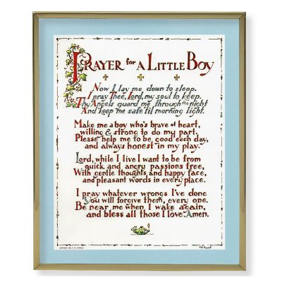 Prayer For A Little Boy 8x10in Gold Framed Everlasting Plaque (2 Pack) - 846218042155 - 810-392