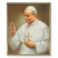 Pope John Paul II 8x10 inch Gold Framed Everlasting Plaque