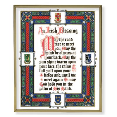 An Irish Blessing 8x10 inch Gold Framed Everlasting Plaque (2 Pack) - 846218042025 - 810-643