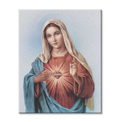 Immaculate Heart Of Mary Fine Art Canvas Print -  - 822-201