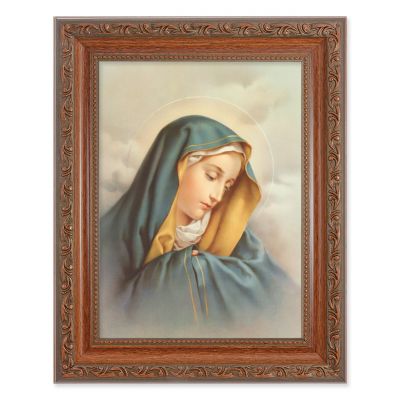 Our Lady Of Sorrows In An Ornate MahoganyFrame w/Beaded Lip 2Pk -  - 861-204