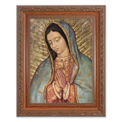 Our Lady Of Guadalupe In An Ornate MahoganyFrame w/Beaded Lip 2 Pk2 Pk -  - 861-217