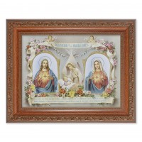 Spanish-baby Room Blessing - Ornate Mahogany Finished Frame