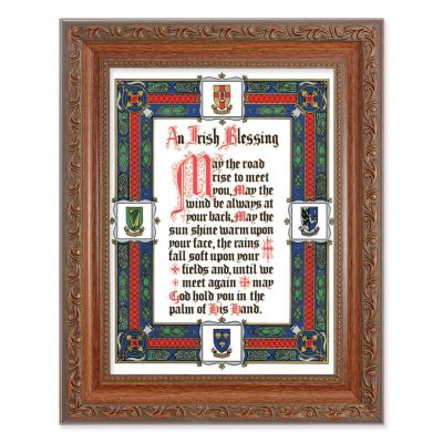Irish Blessing In An Ornate MahoganyFrame w/Beaded Lip 2Pk -  - 861-643