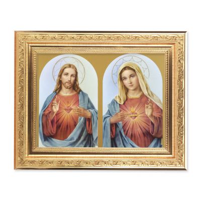The Sacred Hearts - Detailed Scroll Carvings Gold Frame - 2Pk -  - 862-191