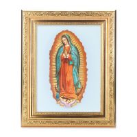 Our Lady Of Guadalupe - Detailed Scroll Carvings Gold Frame 2/Pk