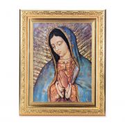 Our Lady Of Guadalupe - Detailed Scroll Carvings Gold Frame -