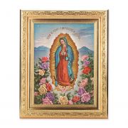 Our Lady Of Guadalupe - Detailed Scroll Carvings Gold Frame - 2 Pk