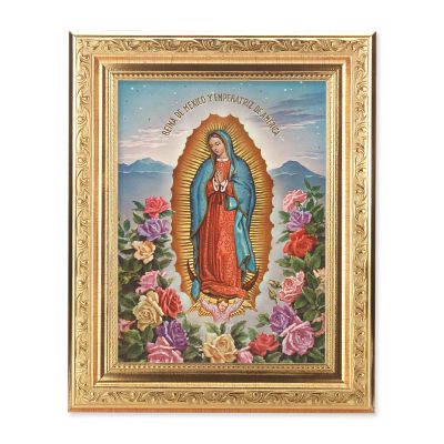 Our Lady Of Guadalupe - Detailed Scroll Carvings Gold Frame - 2 Pk -  - 862-218