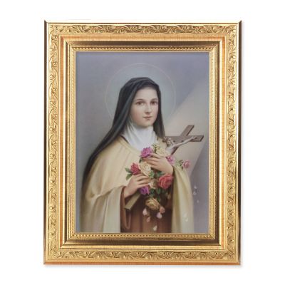 Saint Therese - Detailed Scroll Carvings Gold Frame - 2Pk -  - 862-340