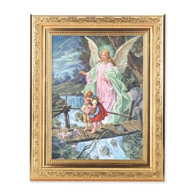 Guardian Angel - Detailed Scroll Carvings Gold Frame - 2Pk -  - 862-350