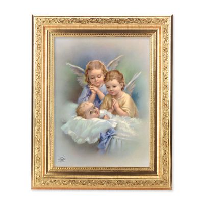 Guardian Angels - Detailed Scroll Carvings Gold Frame - 2Pk -  - 862-351