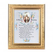 House Blessing - Detailed Scroll Carvings Gold Frame -