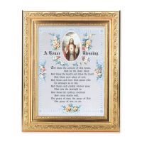 House Blessing - Detailed Scroll Carvings Gold Frame -
