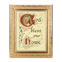 House Blessing - Detailed Scroll Carvings Gold Frame
