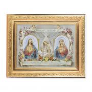Spanish Baby Room Blessing - Detailed Scroll Carvings Gold Frame -