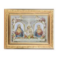 Spanish Baby Room Blessing - Detailed Scroll Carvings Gold Frame -