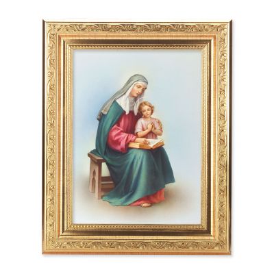 Saint Anne In A Fine Detailed Scroll Carvings Antique Gold Frame - 2Pk -  - 862-610
