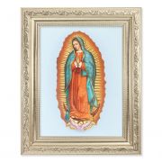 Our Lady Of Guadalupe - Detailed Scroll Carvings Silver Frame - 2/Pk